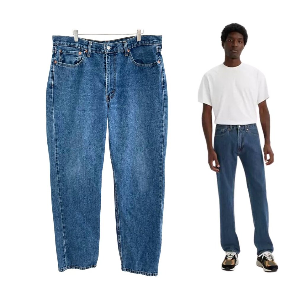 Levi’s Men Jeans 38x34 550 Relaxed Fit Denim Blue 00550-4886 Dark Stonewash